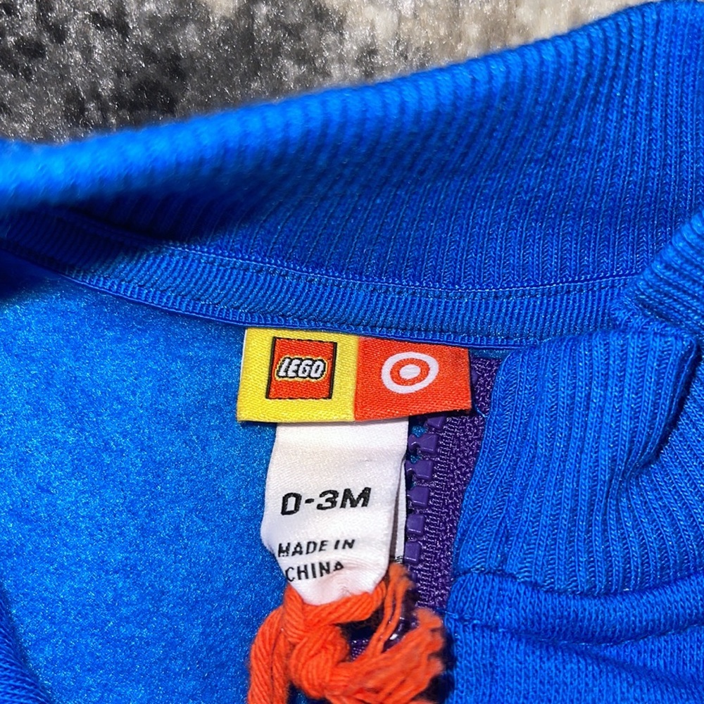 Baby Lego Track Sweatshirt Jacket NWT sz 0-3M - Picture 3 of 4